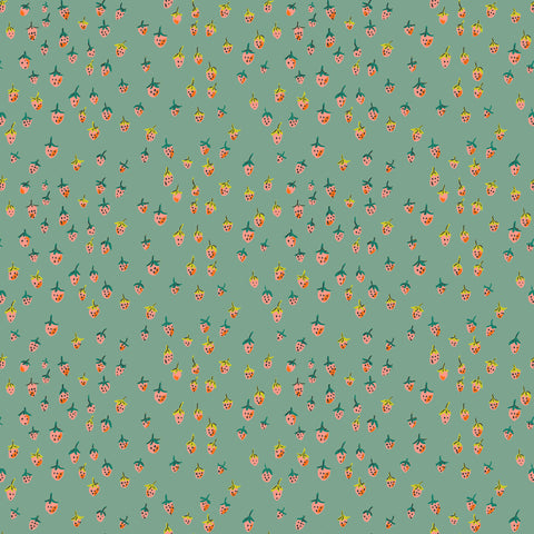HEATHER ROSS FAVORITES Field Strawberries Teal - PRE ORDER (July 2026)