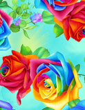 RAINBOW ROSES Large Roses Aqua - NEW ARRIVAL