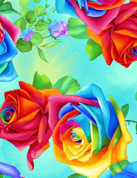 RAINBOW ROSES Large Roses Aqua - NEW ARRIVAL