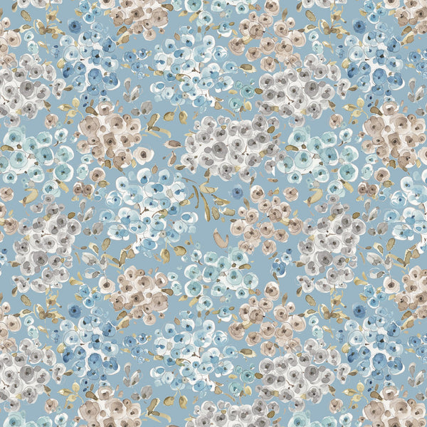 BLUE ESCAPE COASTAL Floral Blue