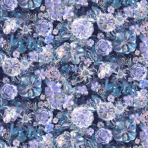 BOUQUET Floral Eclipse Navy Digiprint - NEW ARRIVAL