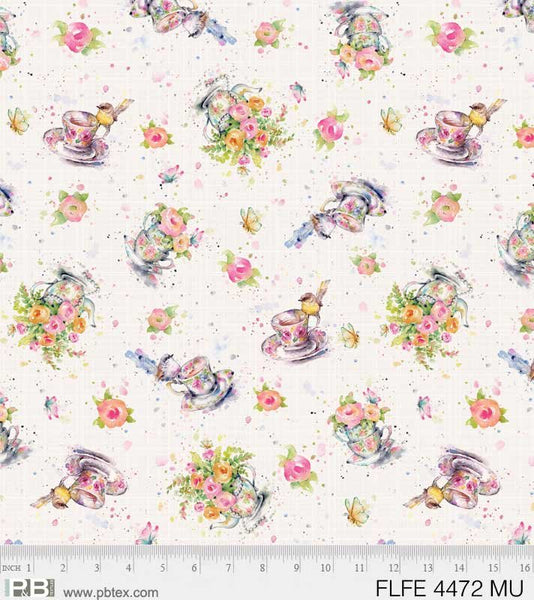 FLOWERS & FEATHER Teacups - NEW ARRIVAL