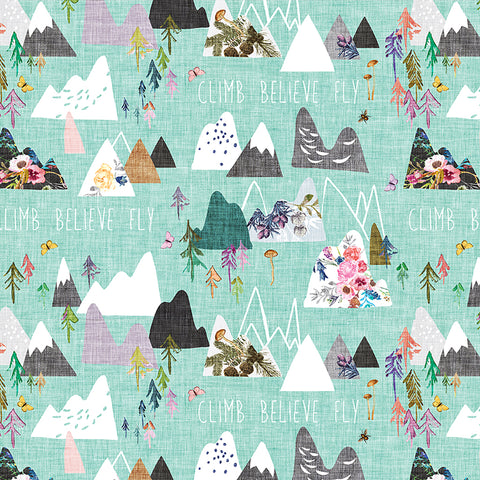 FOREST GLADE DIGITAL Mountains Turquoise