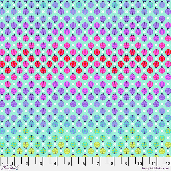 TINY BEASTS Painted Ladies Glimmer - FAT QUARTER