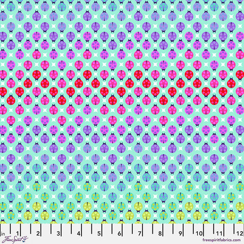 TINY BEASTS Painted Ladies Glimmer - FAT QUARTER