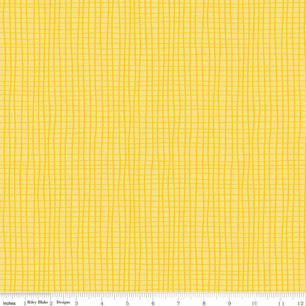 GRL PWR Grid Yellow - FAT QUARTER