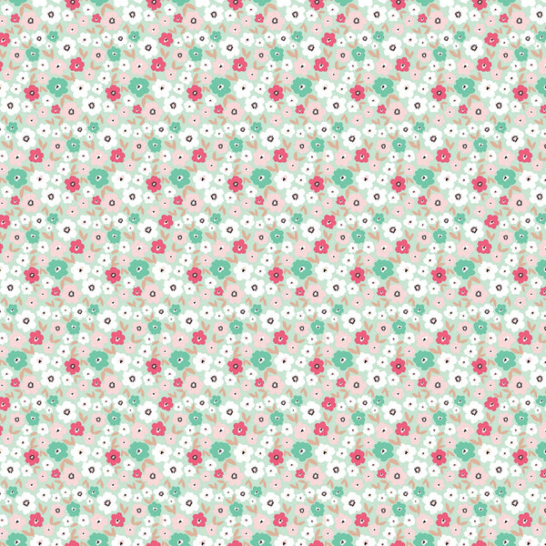 GLAM GIRL Small Floral Mint Sparkle - SALE $15.00 p/m