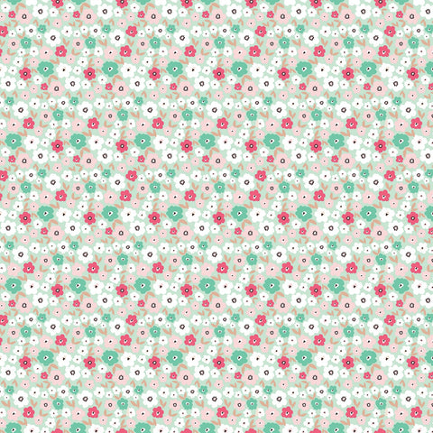 GLAM GIRL Small Floral Mint Sparkle - SALE $15.00 p/m