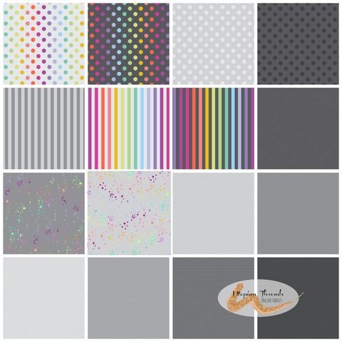 TRUE COLOURS GRAYWORK Fat Quarter Bundle HAND CUT - NEW ARRIVAL