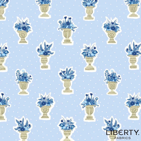 GARDEN PARTY | BLUE CHINA Jardiniere Spot - FAT QUARTER