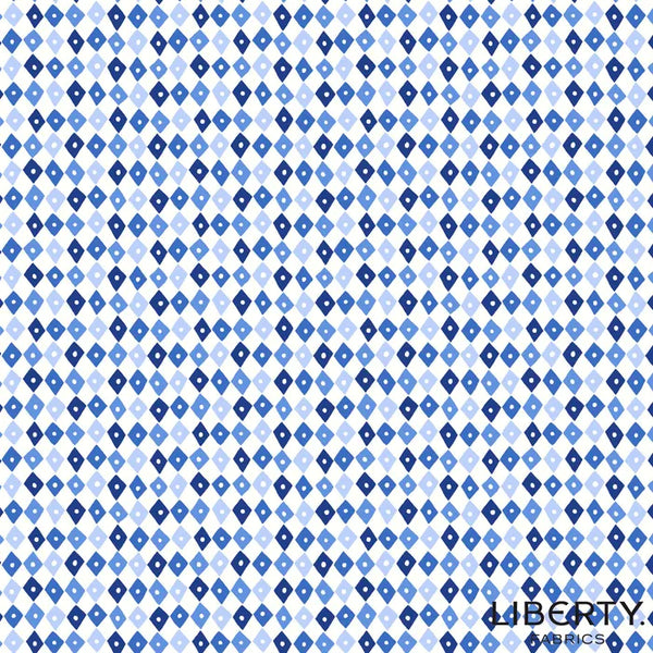 GARDEN PARTY | BLUE CHINA Jester - FAT QUARTER