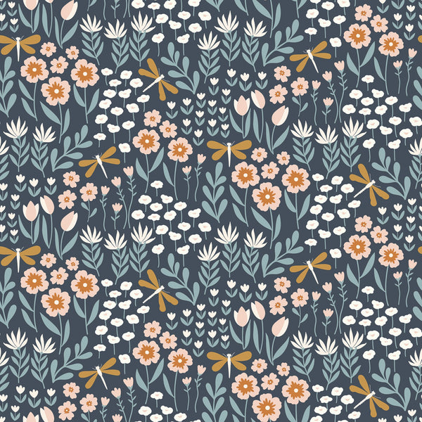LITTLE SWAN Lakeside Floral Navy - NEW ARRIVAL