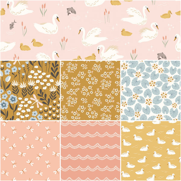 LITTLE SWAN Blush Fat Quarter Bundle - NEW ARRIVAL