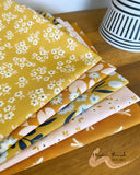 LITTLE SWAN Dragonflies Golden Brown -  FAT QUARTER