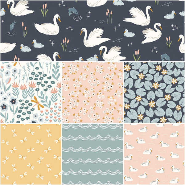 LITTLE SWAN Navy Half Metre Bundle