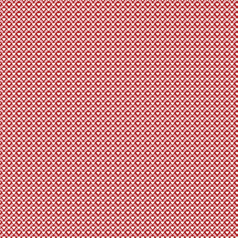 LOVE LETTERS Ditsy Red - FAT QUARTER