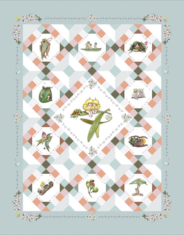 MAY GIBBS GARDEN PLAYTIME Panel Green - PRE ORDER (Sept 2025)