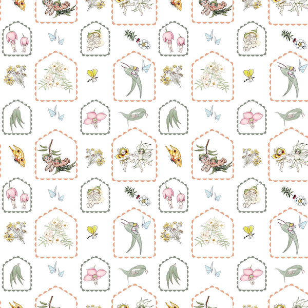 MAY GIBBS GARDEN PLAYTIME Icon Badges White - PRE ORDER (Sept 2025)