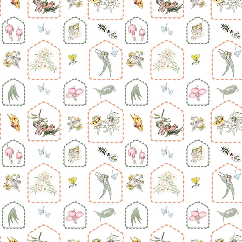 MAY GIBBS GARDEN PLAYTIME Icon Badges White - PRE ORDER (Sept 2025)