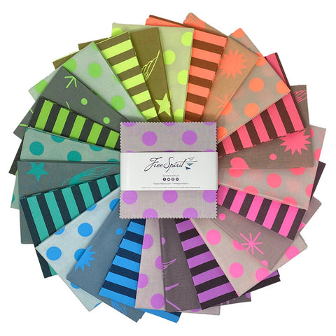 NEON TRUE COLOURS Charm Pack FACTORY CUT - NEW ARRIVAL