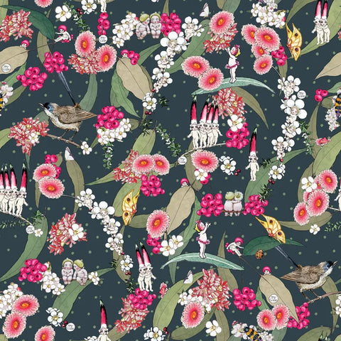 MAY GIBBS COLLECTION Native Berries Dark - NEW ARRIVAL