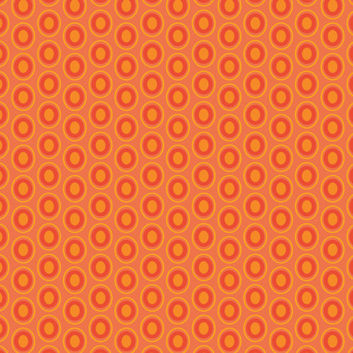 OVAL ELEMENTS Tangerine - FAT QUARTER