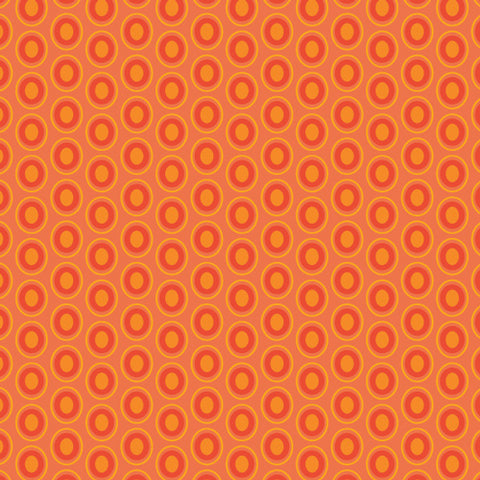 OVAL ELEMENTS Tangerine - FAT QUARTER