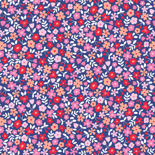 CHERRY PATCH Packed Floral Navy Blue - PRE ORDER (Feb 2025)