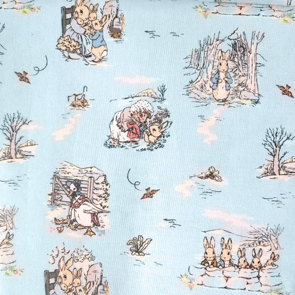 PETER RABBIT Scenic Blue – Utopian Threads