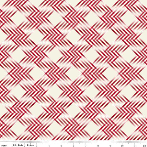 MERRY LITTLE CHRISTMAS Plaid Cream