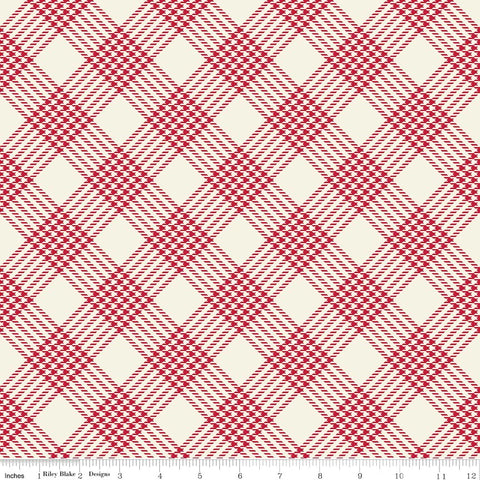 MERRY LITTLE CHRISTMAS Plaid Cream