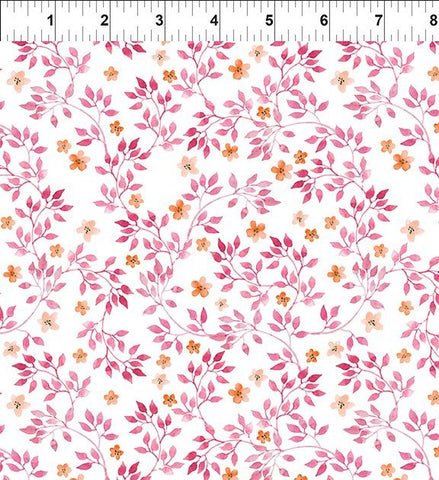 PRETTY IN PINK Leaves Pink - FAT QUARTER