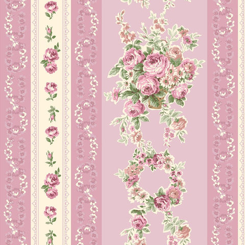 RURU BOUQUET 2026 Wallpaper Stripe Roses Blush Pink - PRE ORDER (Oct 2026)