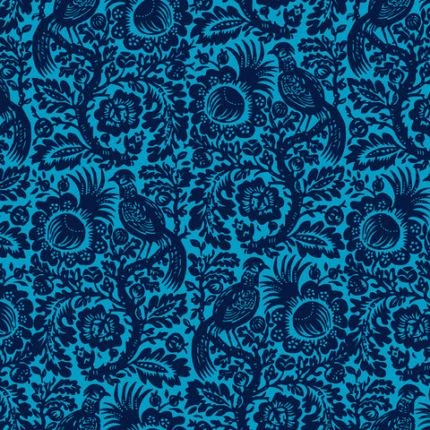WEST PALM BEACH Rachael Daisy Blue - FAT QUARTER