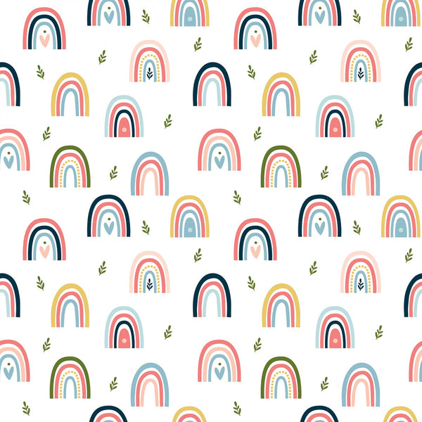 DAY IN THE LIFE Rainbows White - SALE $23.00 p/m