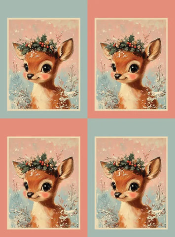 SANTA'S SYMPHONY Deer Sack Panel - PRE ORDER (May 2025)
