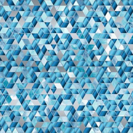 SHINY OBJECTS, SWEET SOMETHINGS Sugar Crystal Blueberry Metallic - FAT QUARTER