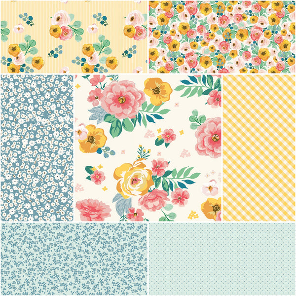 SPRING GARDENS Cream Fat Quarter Bundle 7 - NEW ARRIVAL