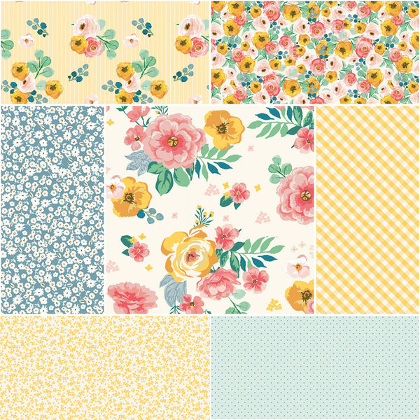 SPRING GARDENS Cream Half Metre Bundle 7
