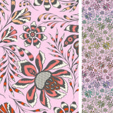 ROAR! Backing Fabric Super Wild Vine Wideback Blush (Extra Wide)