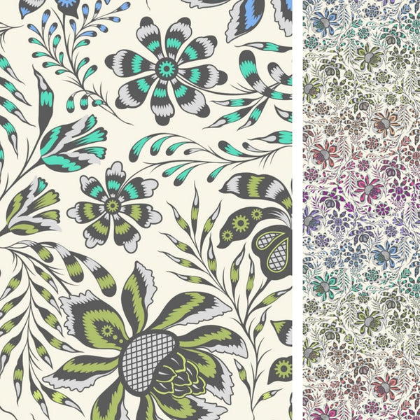 ROAR! Backing Fabric Super Wild Vine Wideback Mist (Extra Wide) 25cm