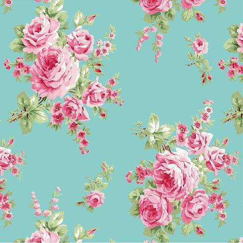 BAREFOOT ROSES CLASSICS Large Bouquet Aqua