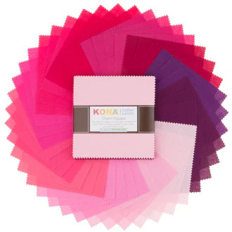 KONA SOLIDS Fragrant Fuchsia Charm Pack - NEW ARRIVAL
