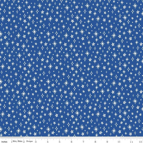 GRL PWR Stars Blue - FAT QUARTER