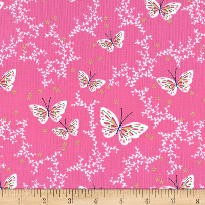 GARDEN GALS Sprinkling Pink Metallic - FAT QUARTER