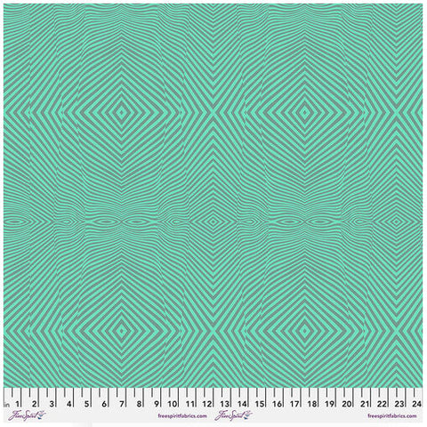 MOON GARDEN Lazy Stripe Moonlight - FAT QUARTER