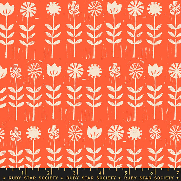 DARLINGS 2 Wildflower Orange - FAT QUARTER