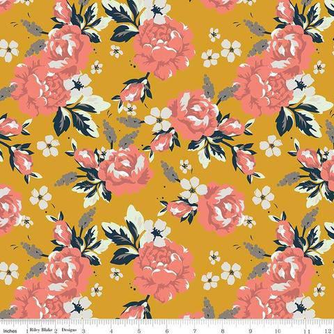 GOLDEN DAYS Main Mustard - FAT QUARTER