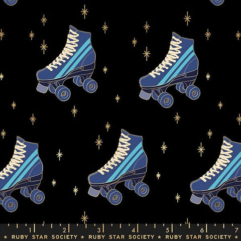 DARLINGS 2 Rollerskates Black - FAT QUARTER