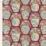 CHIC ESCAPE COLLECTION Flowervase Maroon - FAT QUARTER